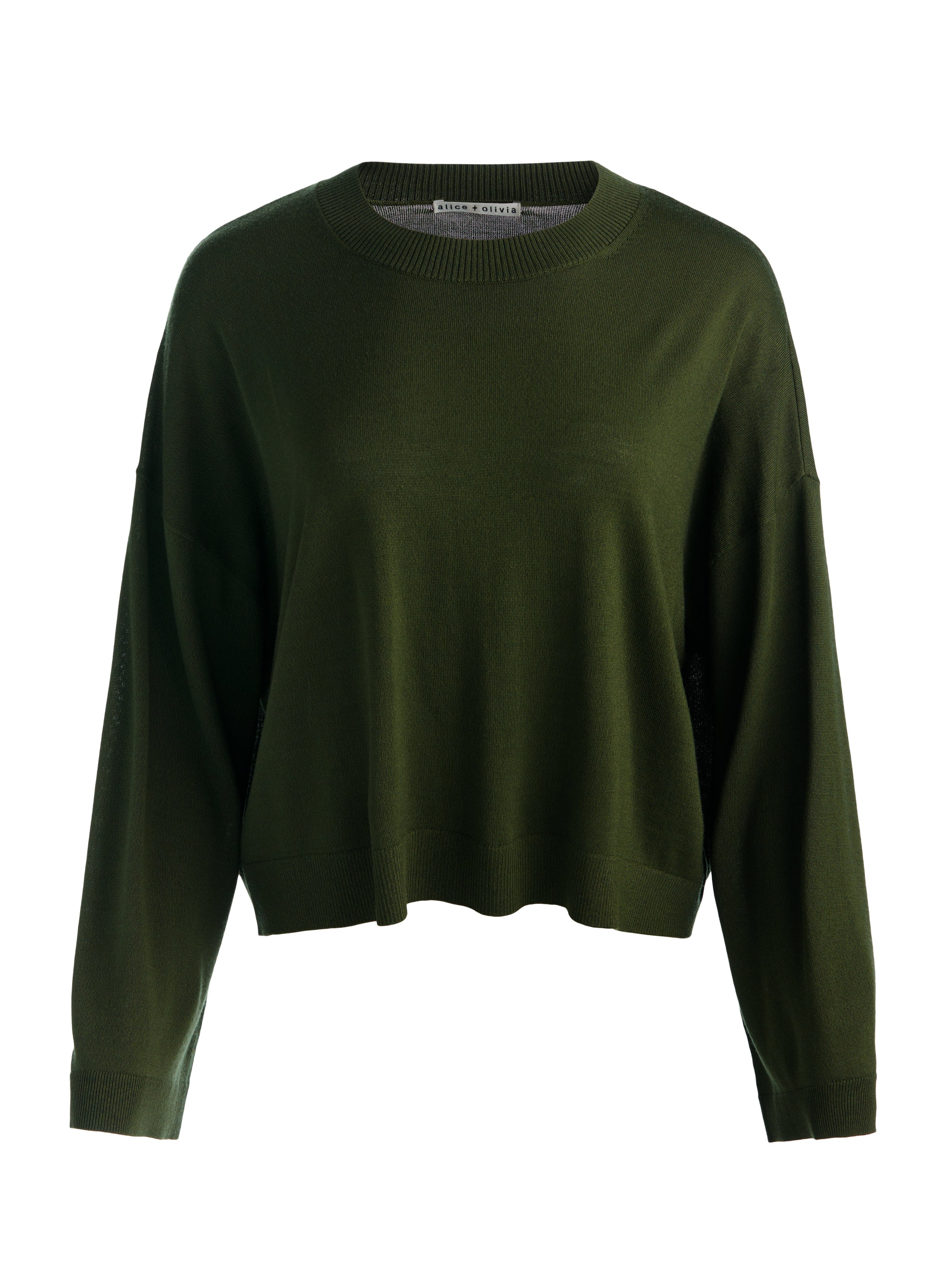 MARGIE BOXY PULLOVER-DARK FERN-ALICE + OLIVIA