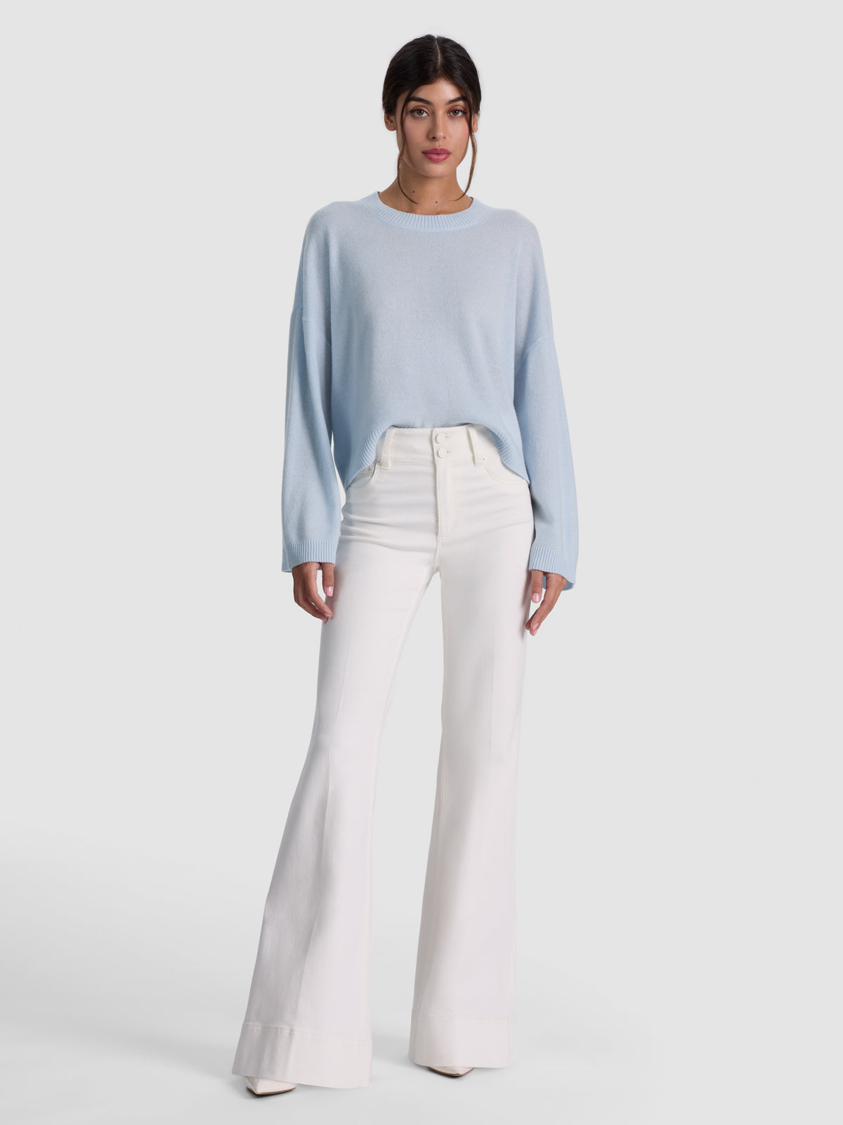 MARGIE CASHMERE PULLOVER - BLUE BREEZE