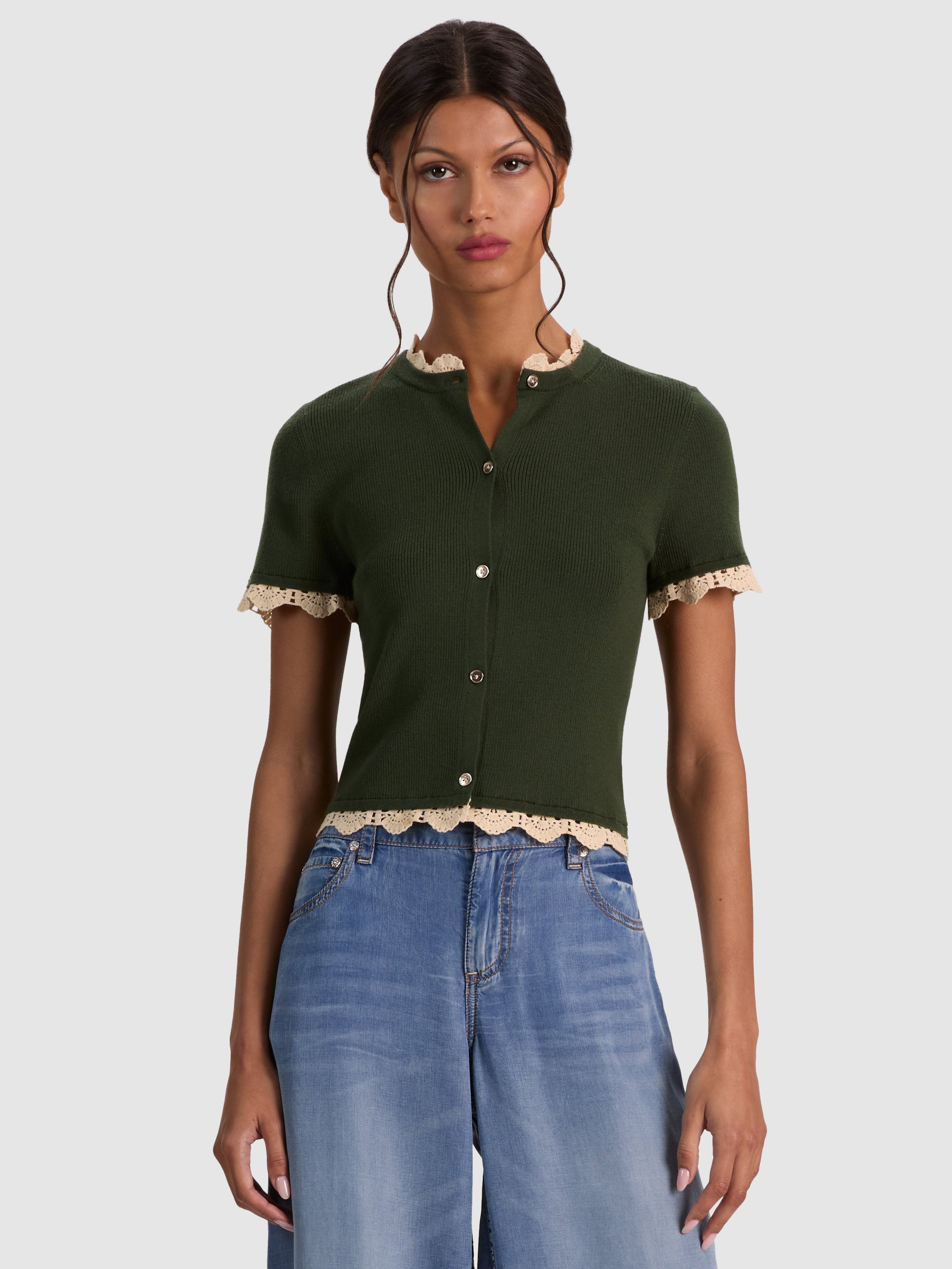 CIARA SS CARDIGAN W TRIM-ALICE + OLIVIA
