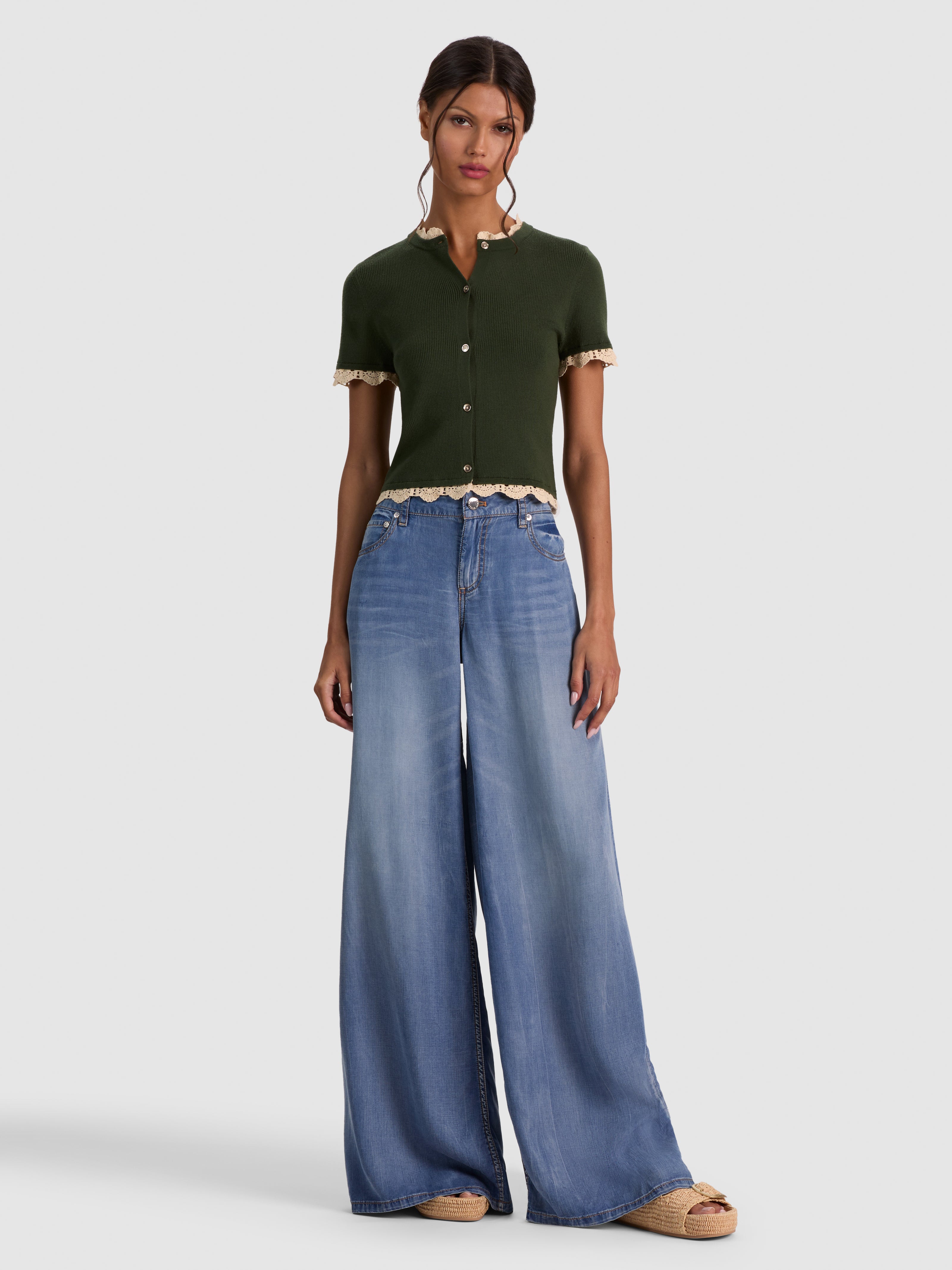 CIARA SS CARDIGAN W TRIM-ALICE + OLIVIA