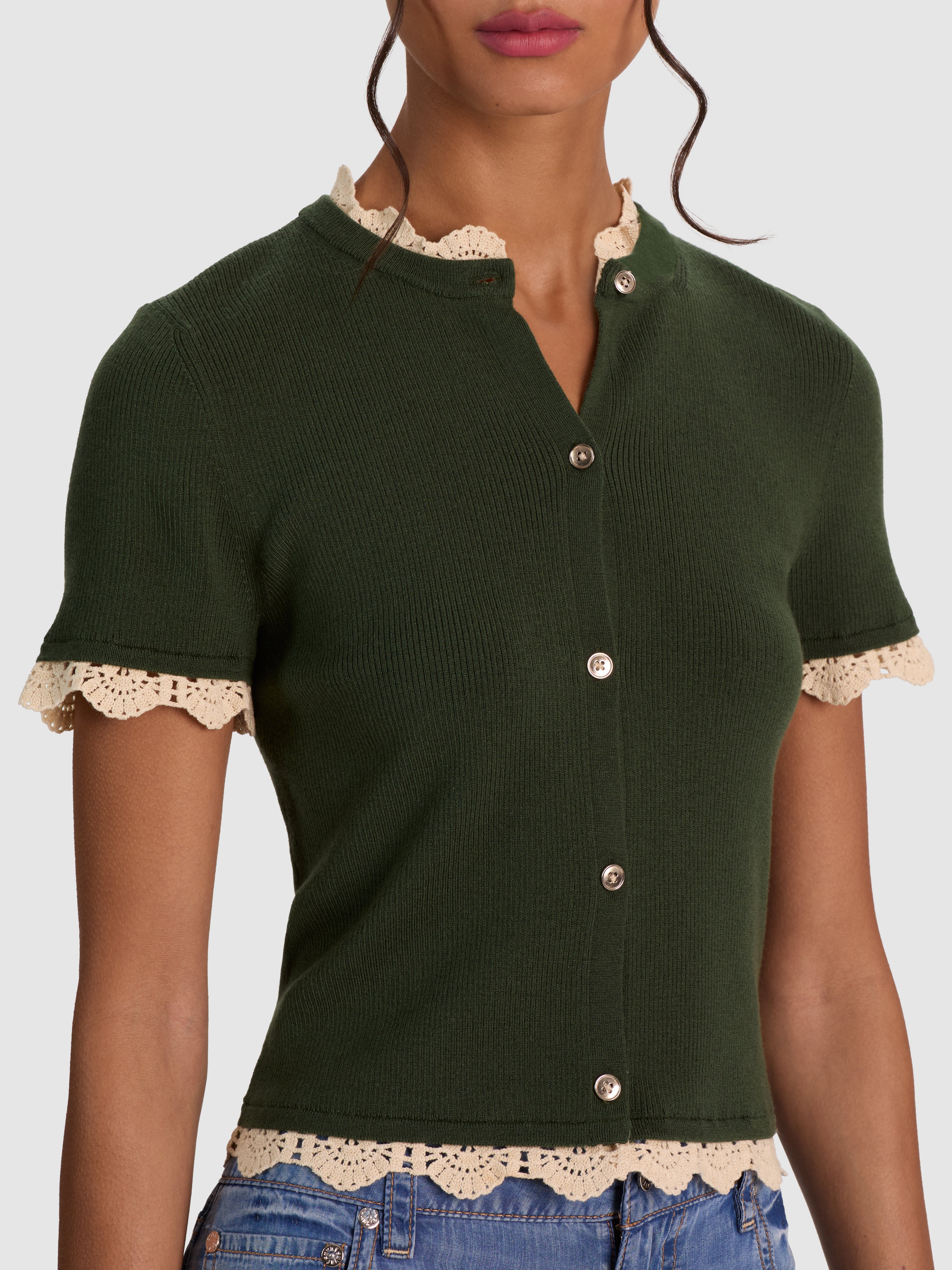 CIARA SS CARDIGAN W TRIM-ALICE + OLIVIA