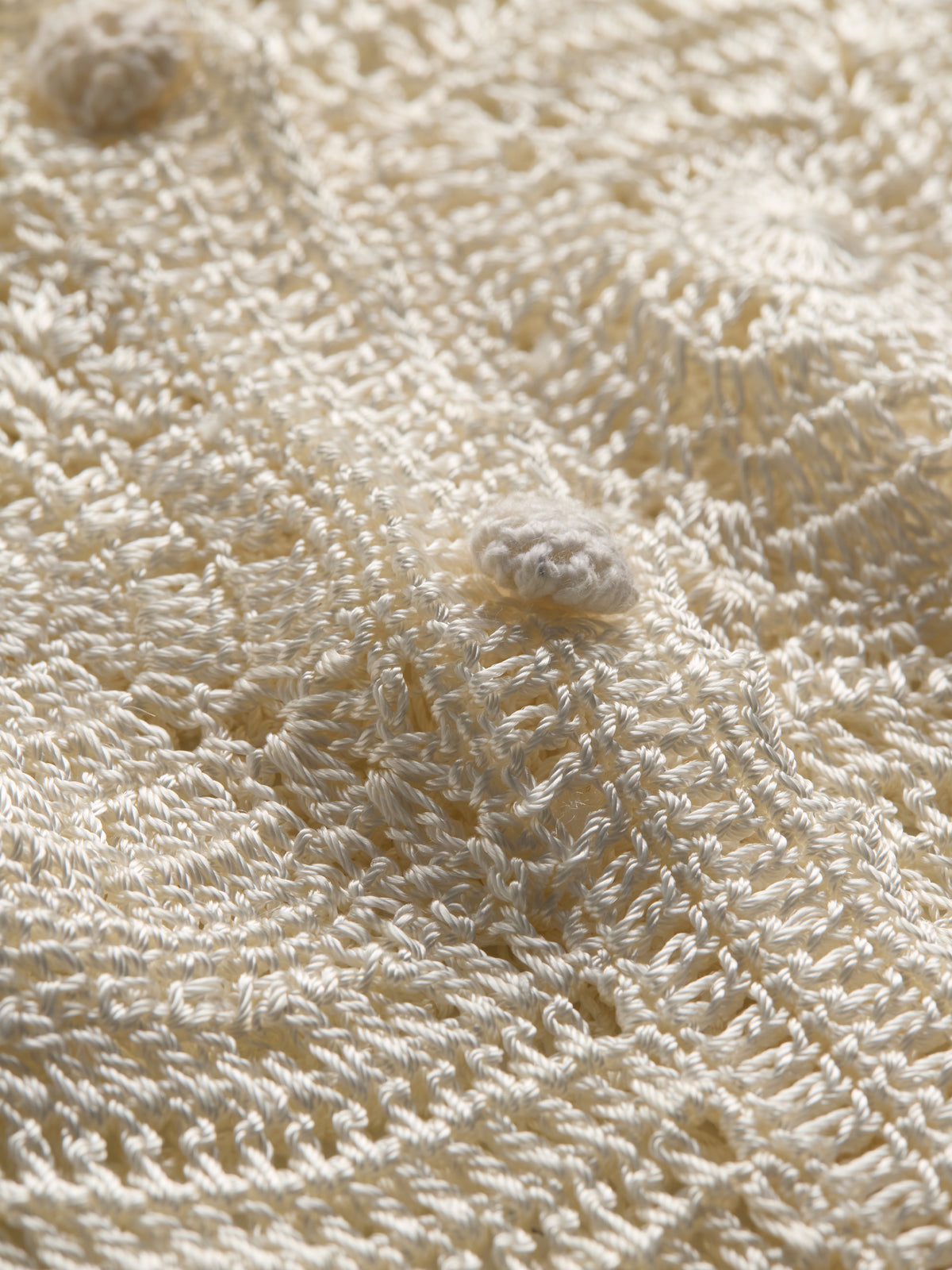 CARDIGAN ALL'UNCINETTO RANDALL - BIANCO TENUE