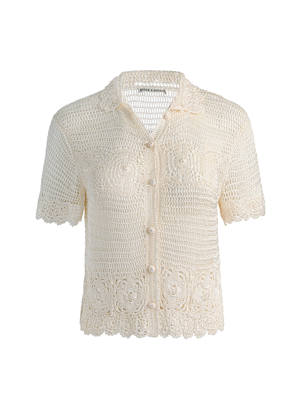 CARDIGAN ALL'UNCINETTO RANDALL - BIANCO TENUE