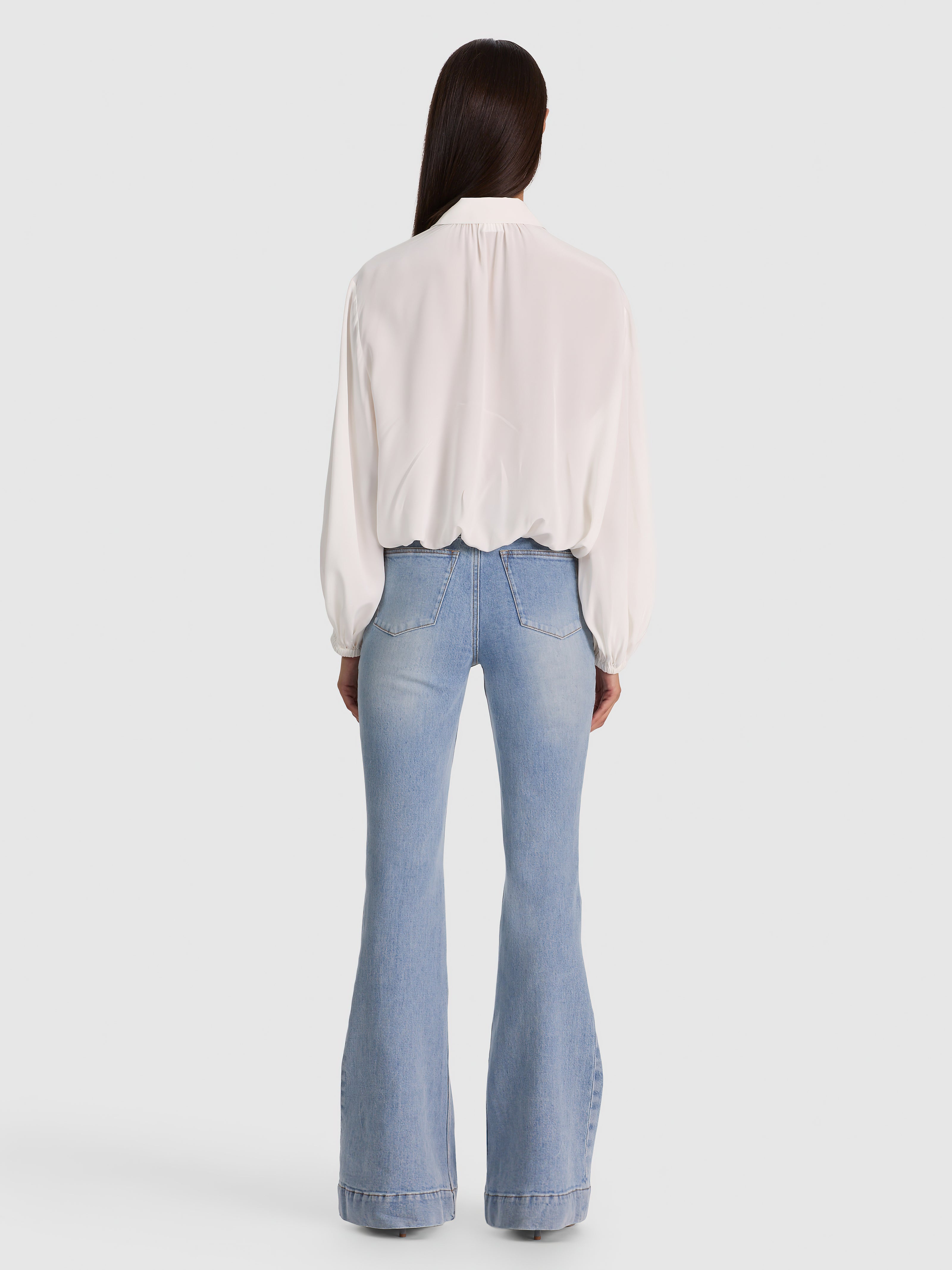 MARGAUX TIE FRONT BLOUSE-OFF WHITE-ALICE + OLIVIA