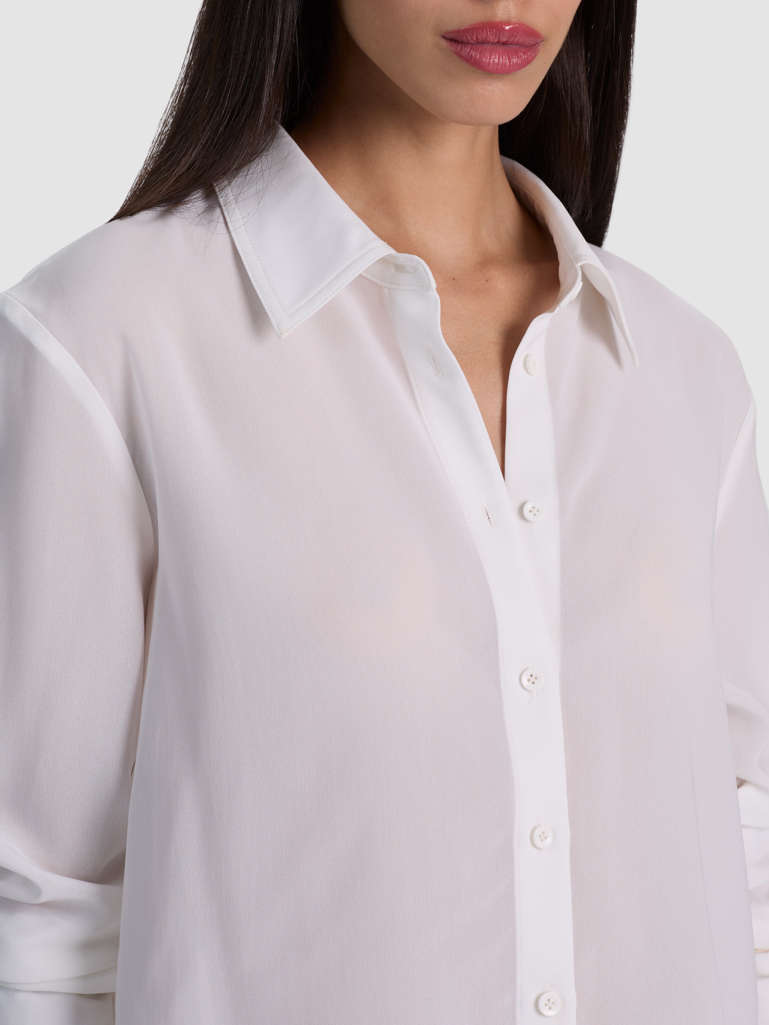 LEON BUTTON DOWN-OFF WHITE-ALICE + OLIVIA
