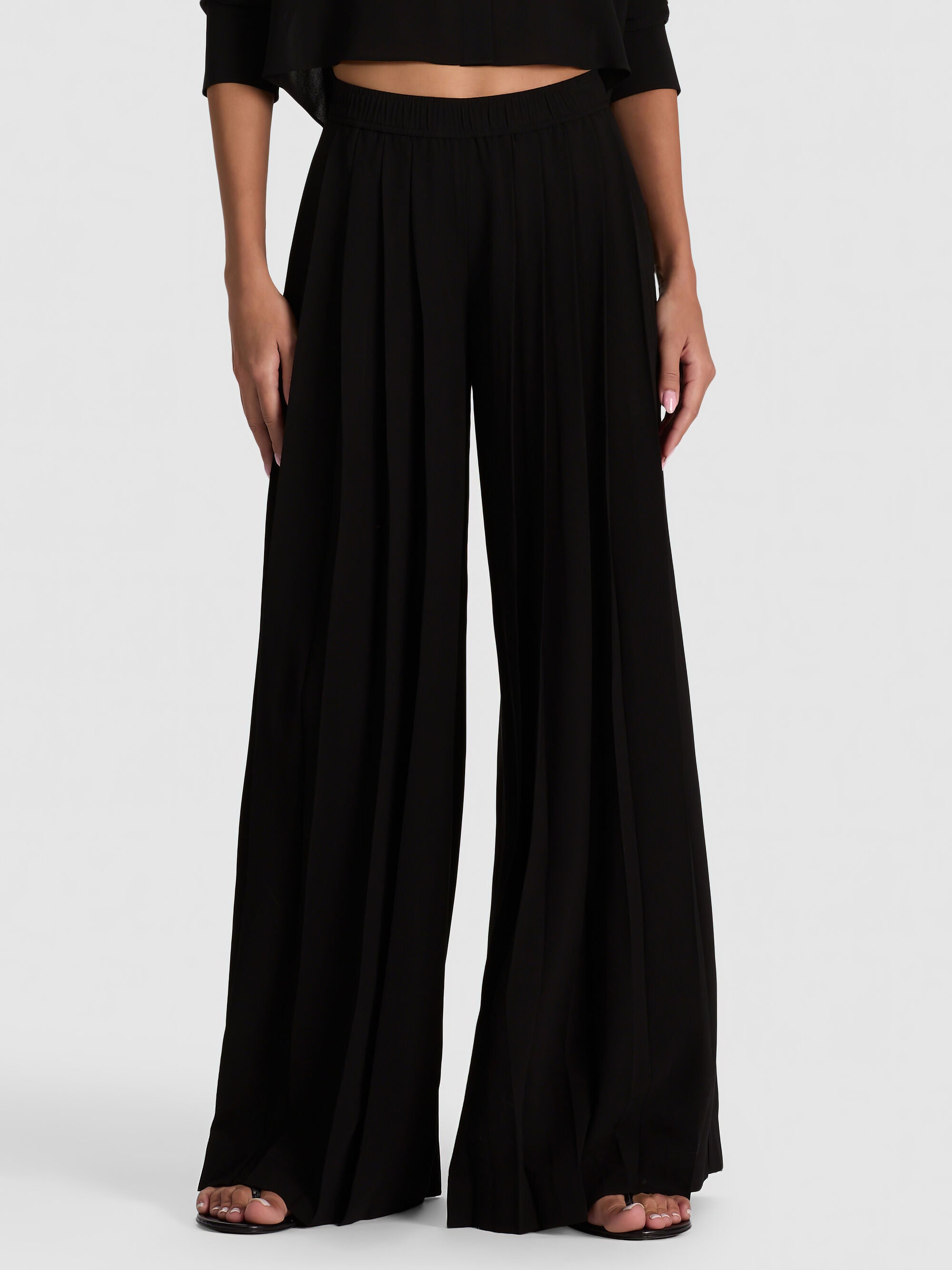 JENNA PLTD WIDE LEG PANT-Black-ALICE + OLIVIA