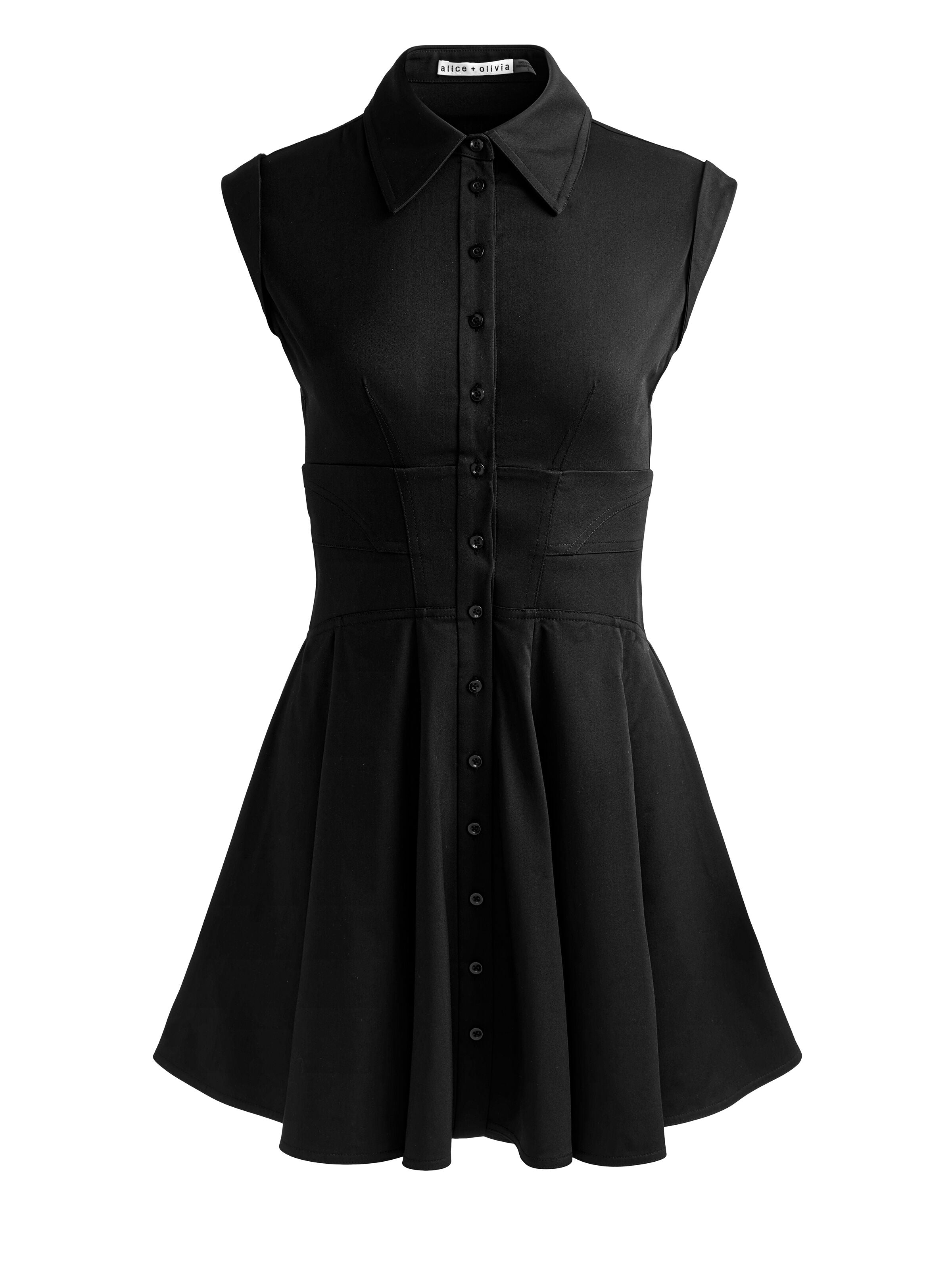 ROBE-CHEMISE COURTE ÉVASÉE À CORSET EMPANNE KIM-ALICE + OLIVIA