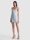 RENEE SOFT V NK FITTED MINI DRESS-Black-ALICE + OLIVIA