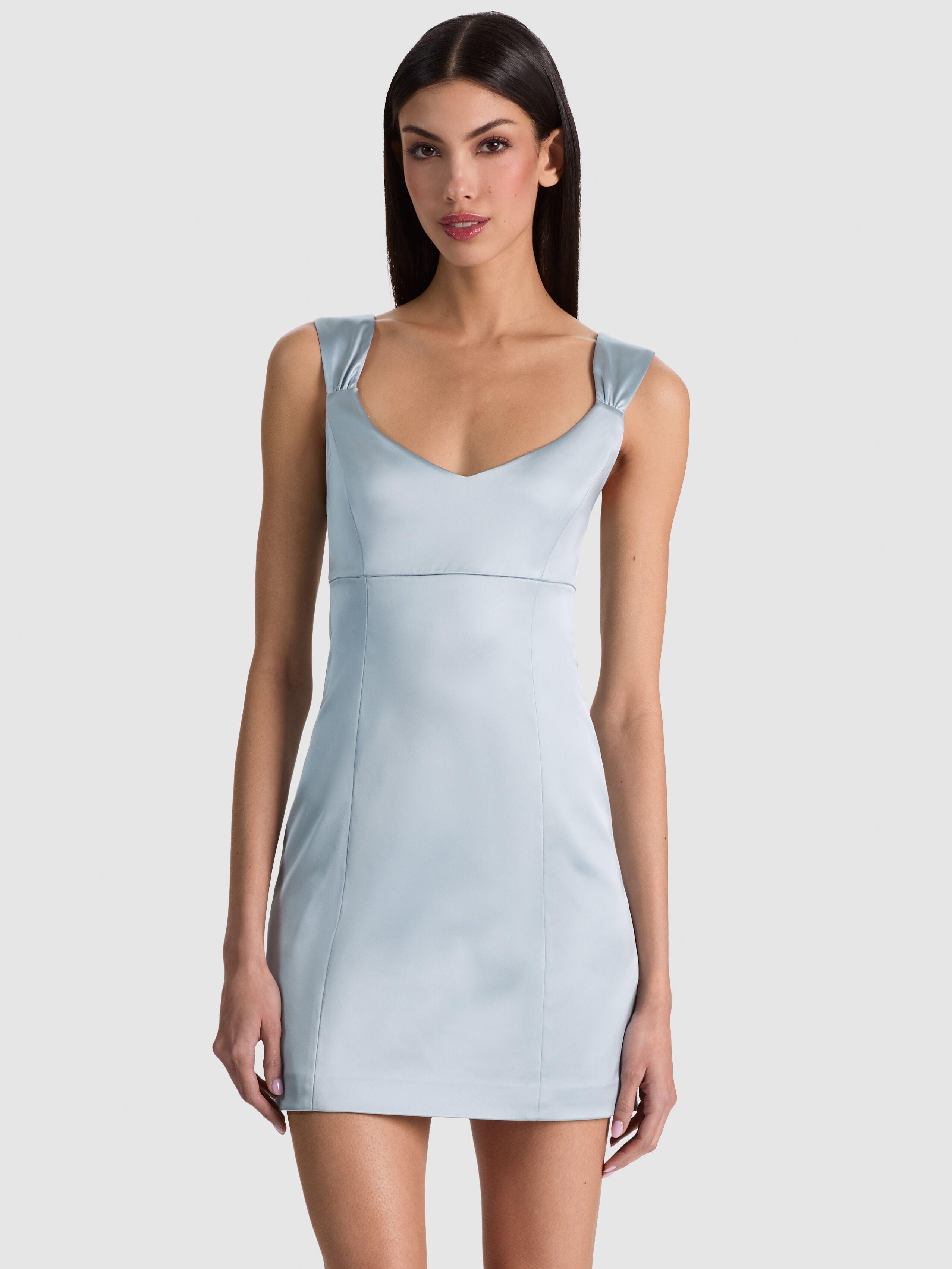 RENEE FITTED MINI DRESS-BLUE BREEZE-ALICE + OLIVIA