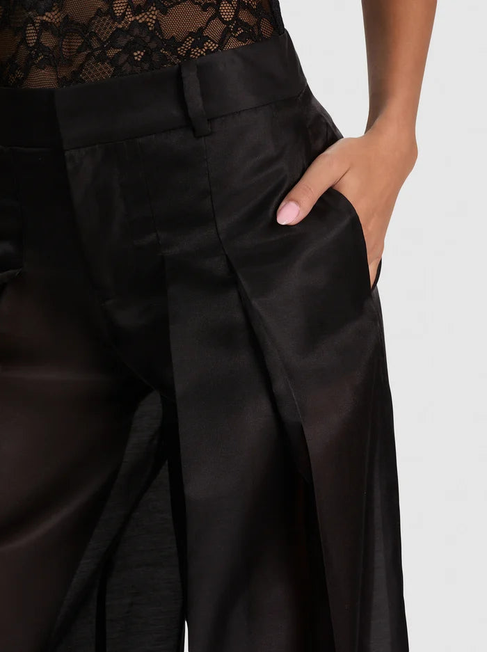 PANTALON PLISSÉ EN VOILE BLAIRE HR-ALICE + OLIVIA