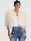 KIDMAN FEATHERED JACKET-ECRU-ALICE + OLIVIA