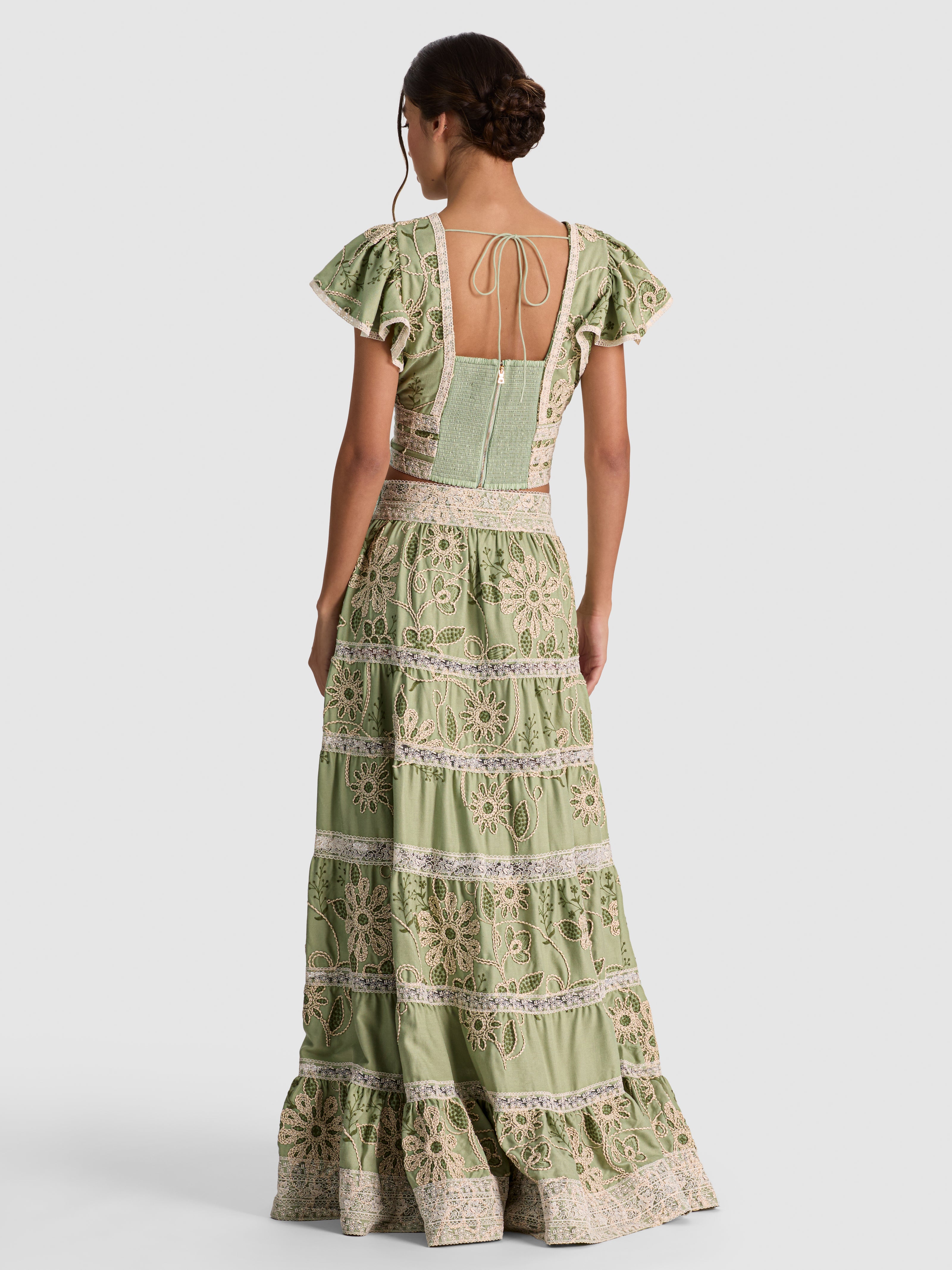 GONNA LUNGA RICAMATA ADIRA-ALICE + OLIVIA