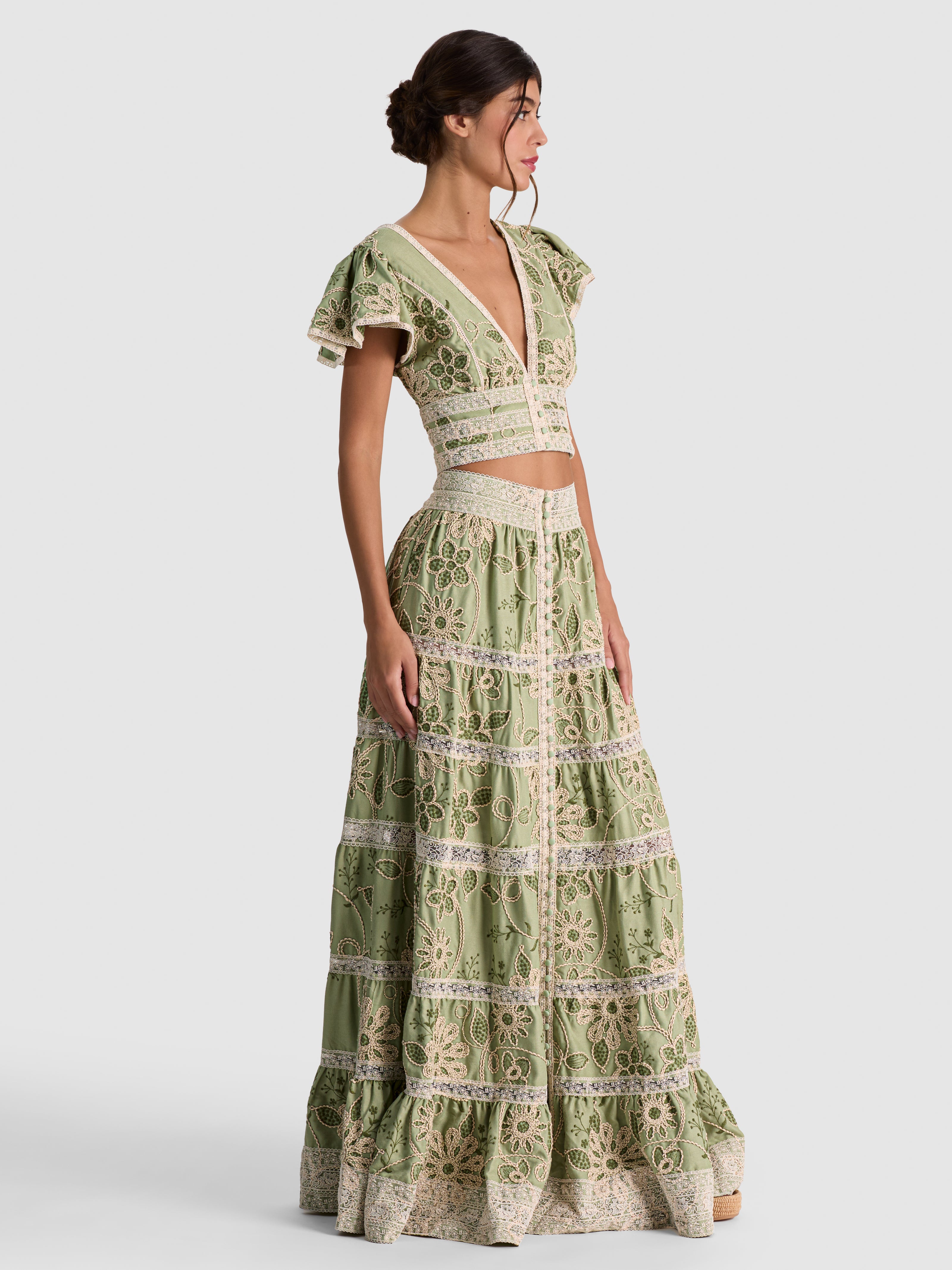GONNA LUNGA RICAMATA ADIRA-ALICE + OLIVIA