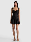 AMBRIE EMBR TIE STRAP ROBE COURTE GODET BRETELLES À NOUER-ALICE + OLIVIA