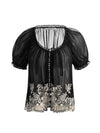 CHEMISIER ODETTE À MANCHES BOUFFANTES ET FRONCES-ALICE + OLIVIA