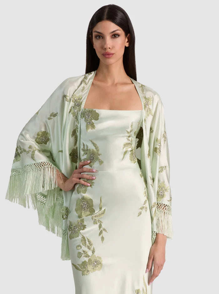 FOULARD-CHÂLE MARLENE AVEC FRANGES-ALICE + OLIVIA