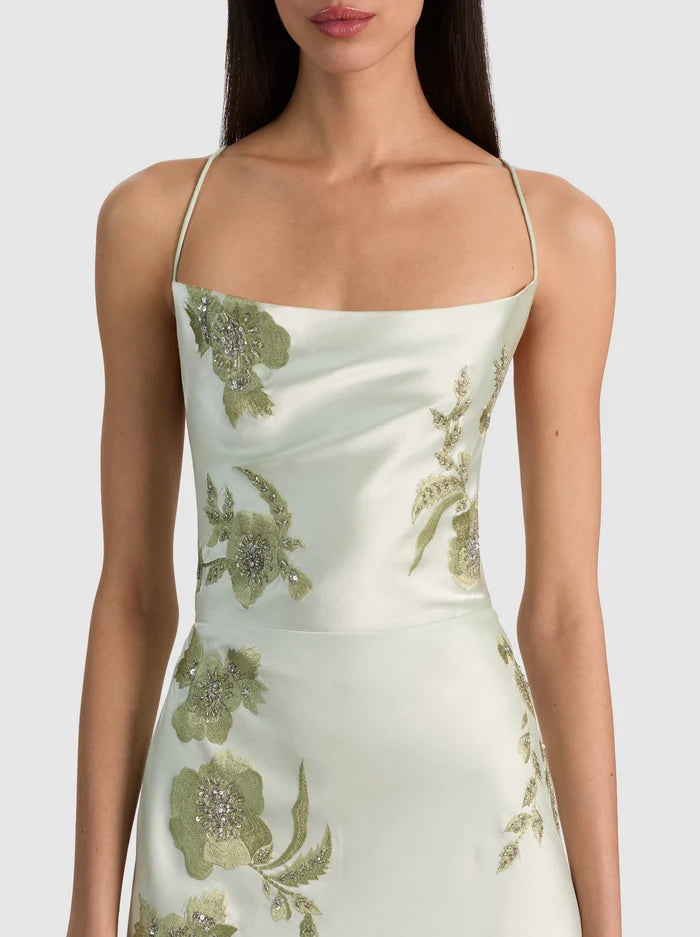 MONTANA EMBELLISHED MAXI SLIP DRESS
