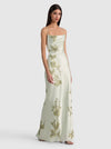 MONTANA EMBELL COWL STRAPPY BK MAXI DRESS-GREEN LILY-ALICE + OLIVIA