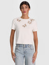 TOP CROP CINDY EMBELL CON TAGLI-ALICE + OLIVIA