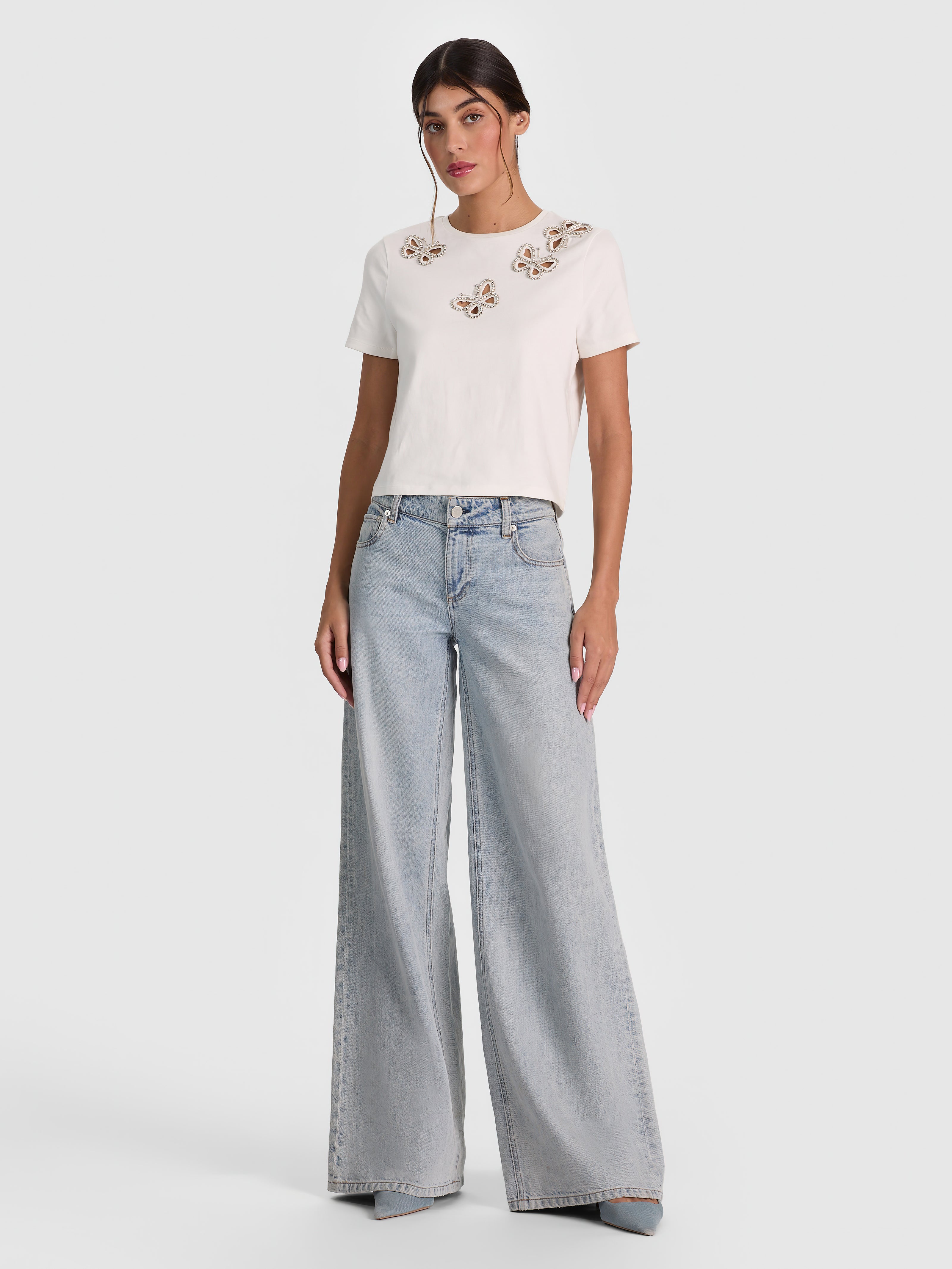 TEE COURT CINDY EMBELL AVEC DÉCOUPES-ALICE + OLIVIA