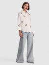 CAMICIA IN COTONE CON INTAGLI E BOTTONI ORNATI-ALICE + OLIVIA