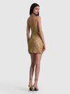 NINA EMBELLISHED MINI DRESS-PALE GOLD-ALICE + OLIVIA