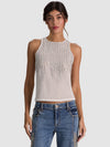 PANIA EMBELLISHED TANK-OFF WHITE/CLEAR CRYSTAL-ALICE + OLIVIA
