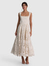 ESMA FLARED MIDI DRESS-NATURAL-ALICE + OLIVIA
