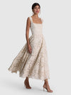 ESMA FLARED MIDI DRESS-NATURAL-ALICE + OLIVIA