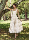 ESMA FLARED MIDI DRESS-NATURAL-ALICE + OLIVIA