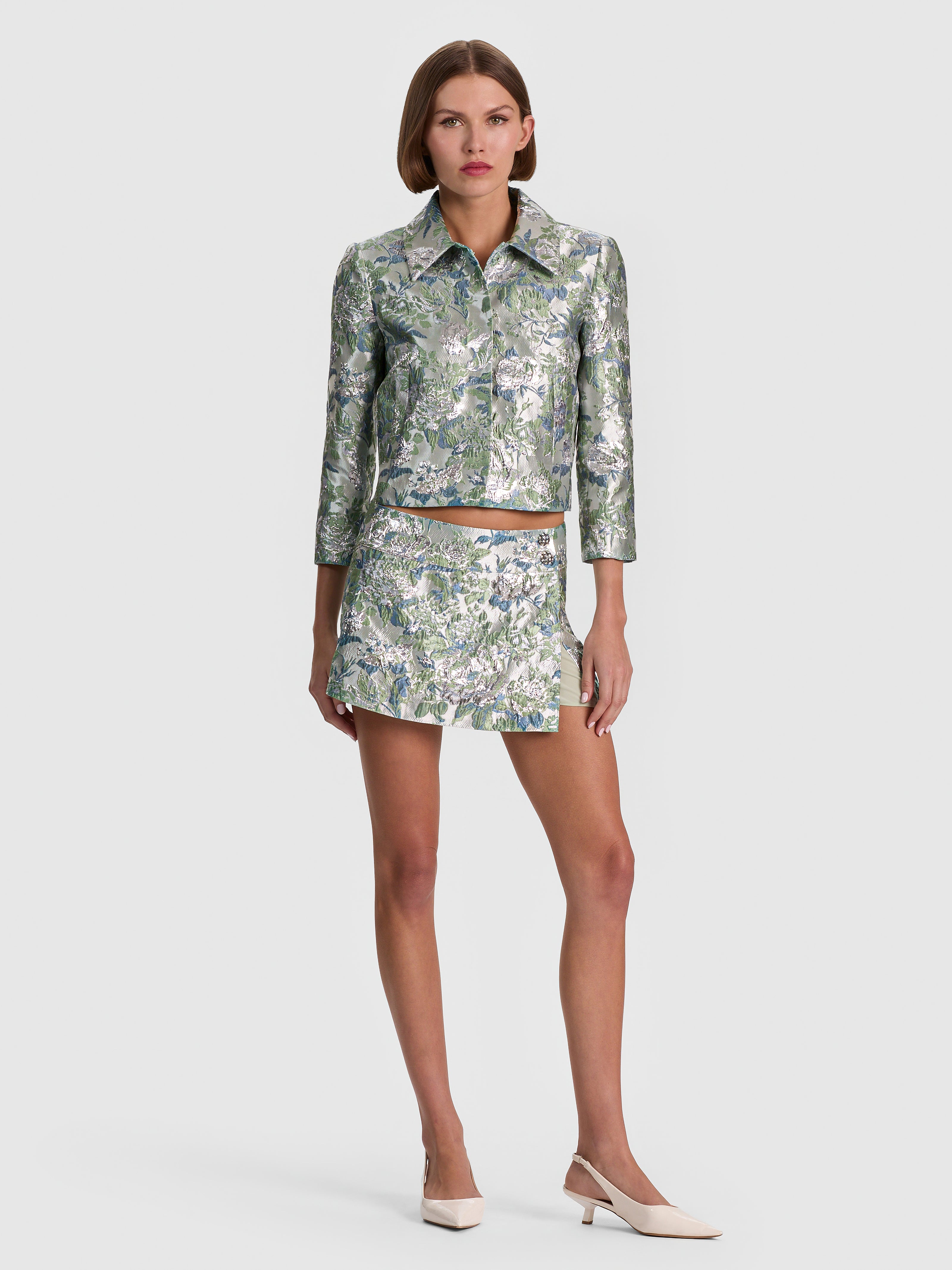 SOMERS MINI SKORT-LIGHT SAGE-ALICE + OLIVIA