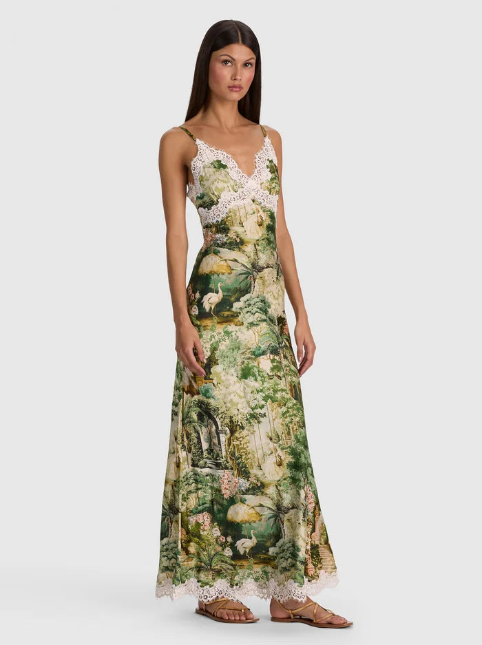 JULIETTA LACE SLIP DRESS - TERRAIN LG