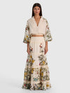 CASSIE EMBROIDERED BLOUSE-DESERT SPRIGS VANILLA-ALICE + OLIVIA