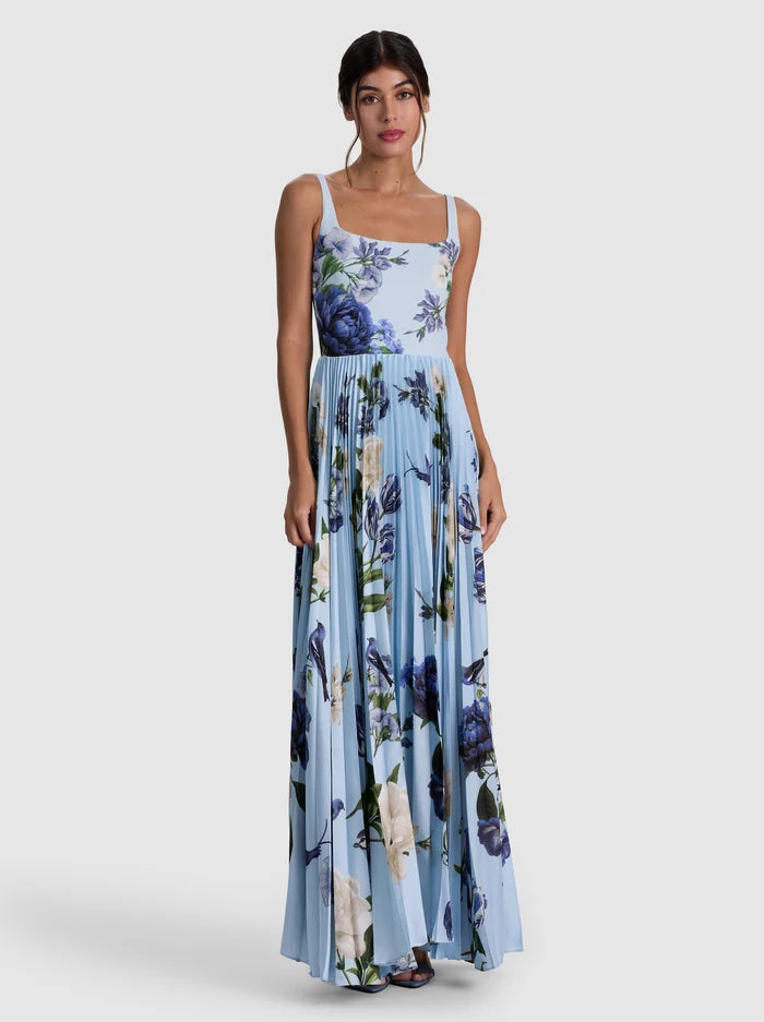 CAROLYN PLEATED MAXI DRESS - FLY AWAY