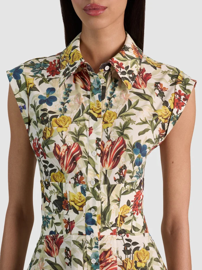 MINI ABITO A CAMICIA SVASATO CON CORSETTO E PANNELLI KIM-ALICE + OLIVIA