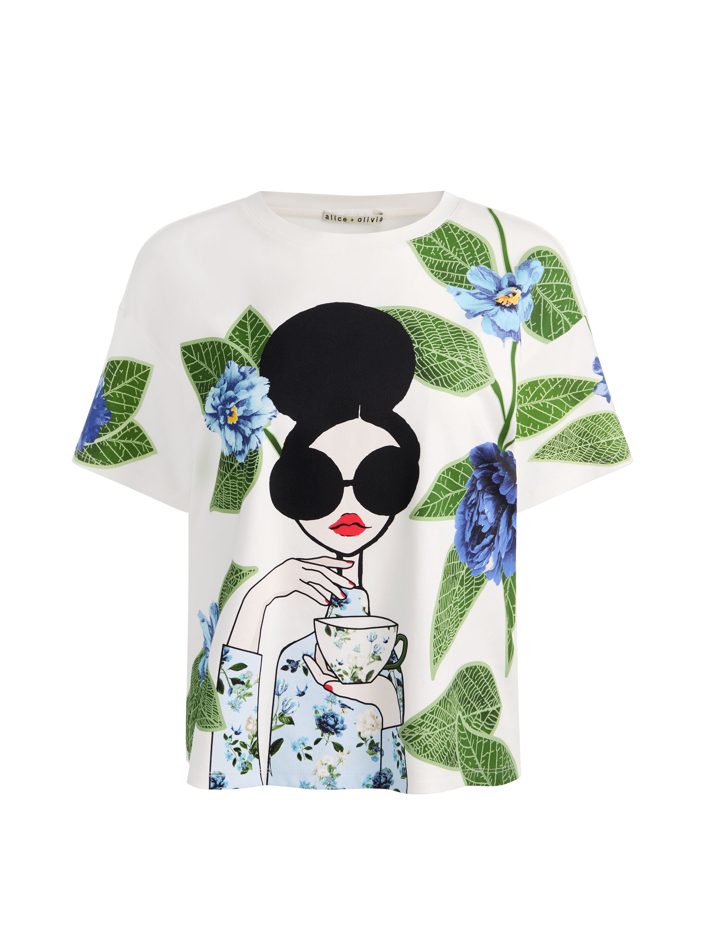 T-SHIRT OVERSIZE EVAN STACEFACE-ALICE + OLIVIA