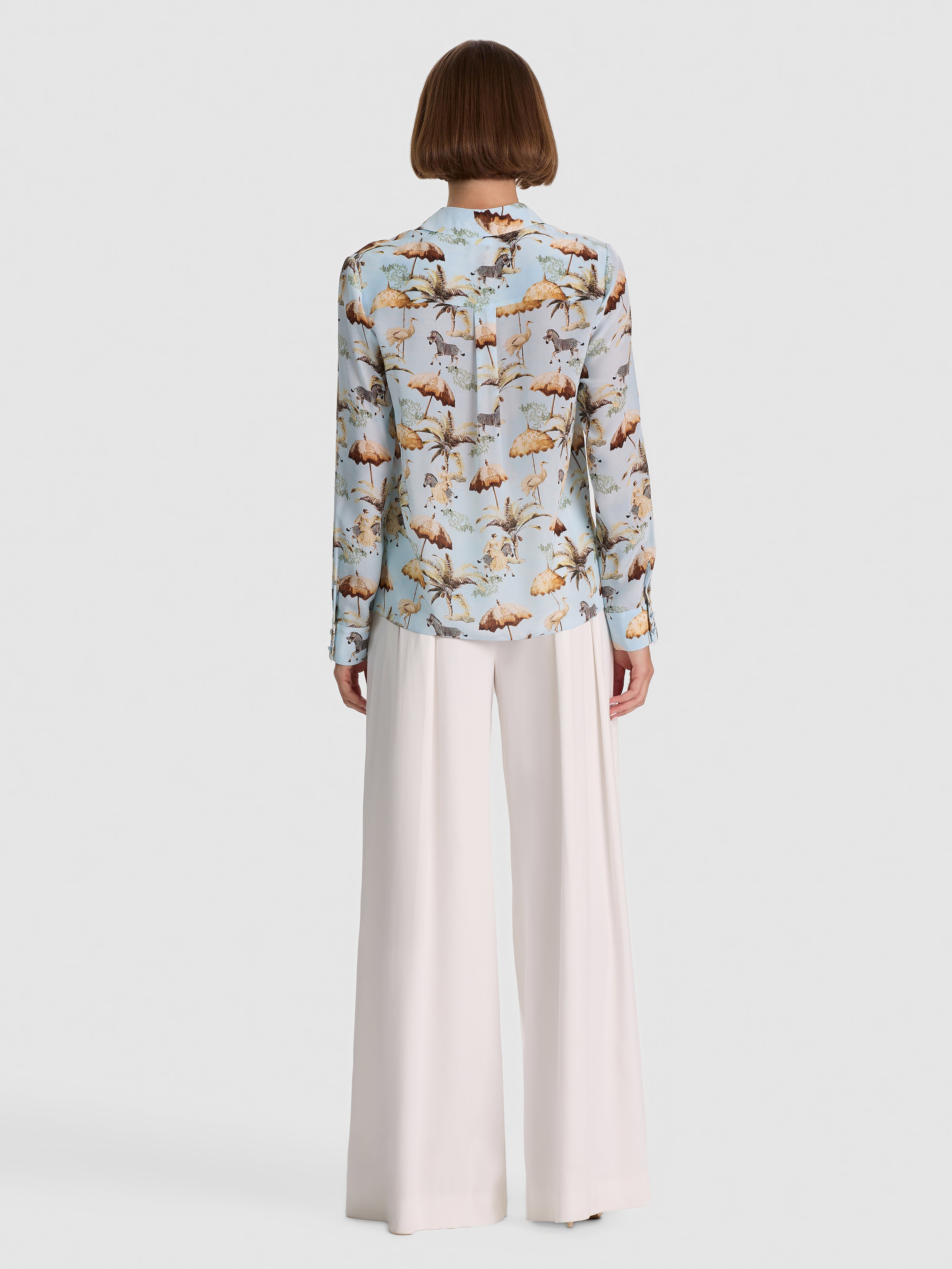 WILLA STACEFACE SILK BLOUSE-UNTAMED-ALICE + OLIVIA