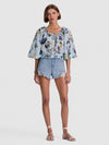 MCLAINE CROPPED BLOUSE-FLY AWAY-ALICE + OLIVIA