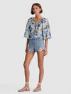 MCLAINE CROPPED BLOUSE-FLY AWAY-ALICE + OLIVIA