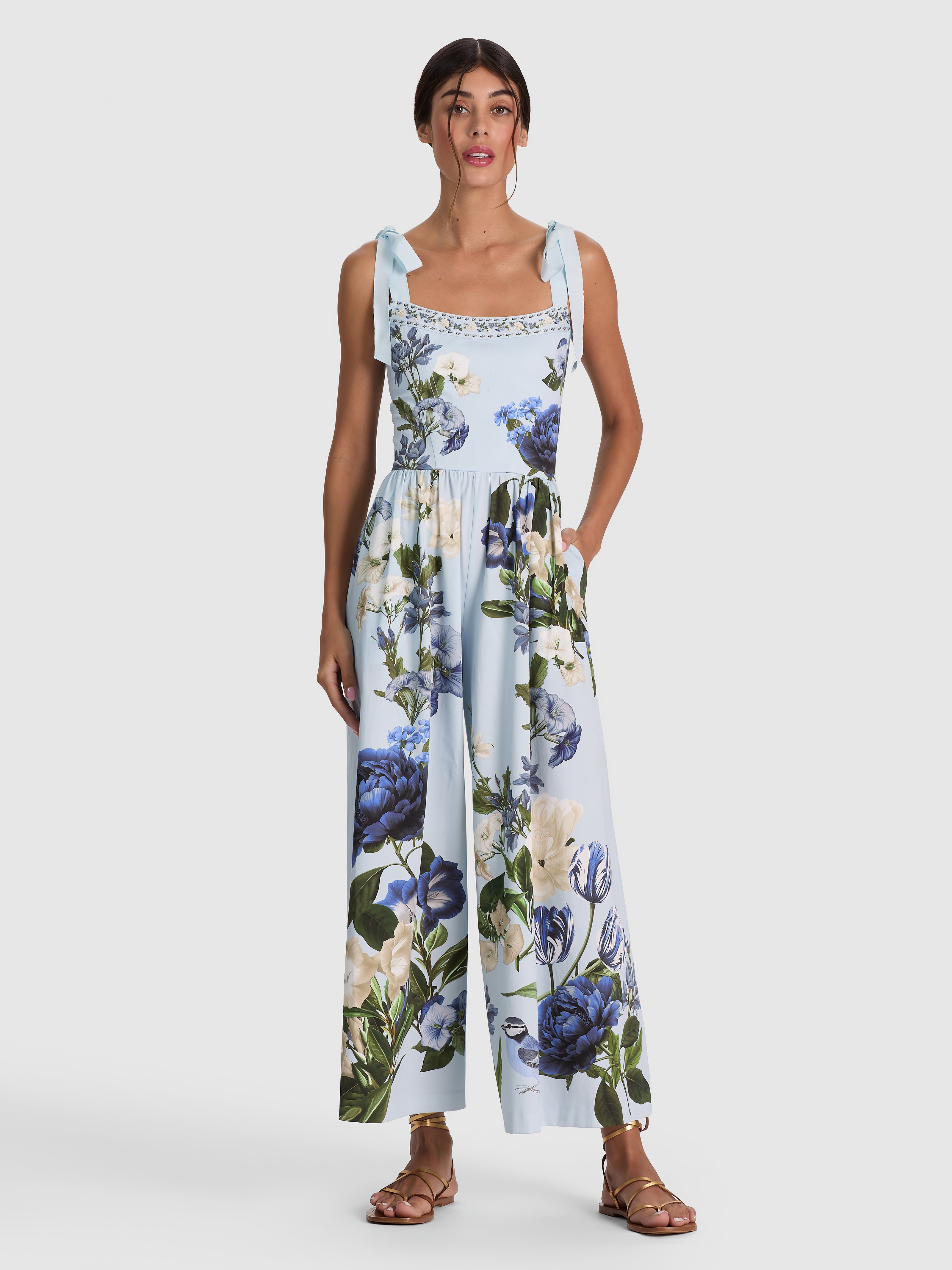 ROSALEE WIDE LEG JUMPSUIT-FLY AWAY-ALICE + OLIVIA