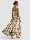 VERA MIDI DRESS-DESERT SPRIGS VANILLA-ALICE + OLIVIA