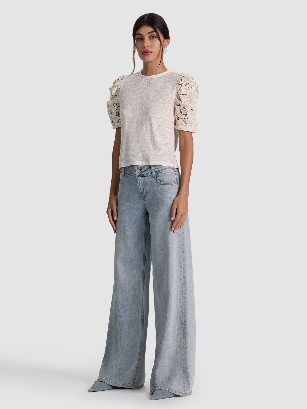 TOP GIROCOLLO IN LINO TYLER - NATURALE