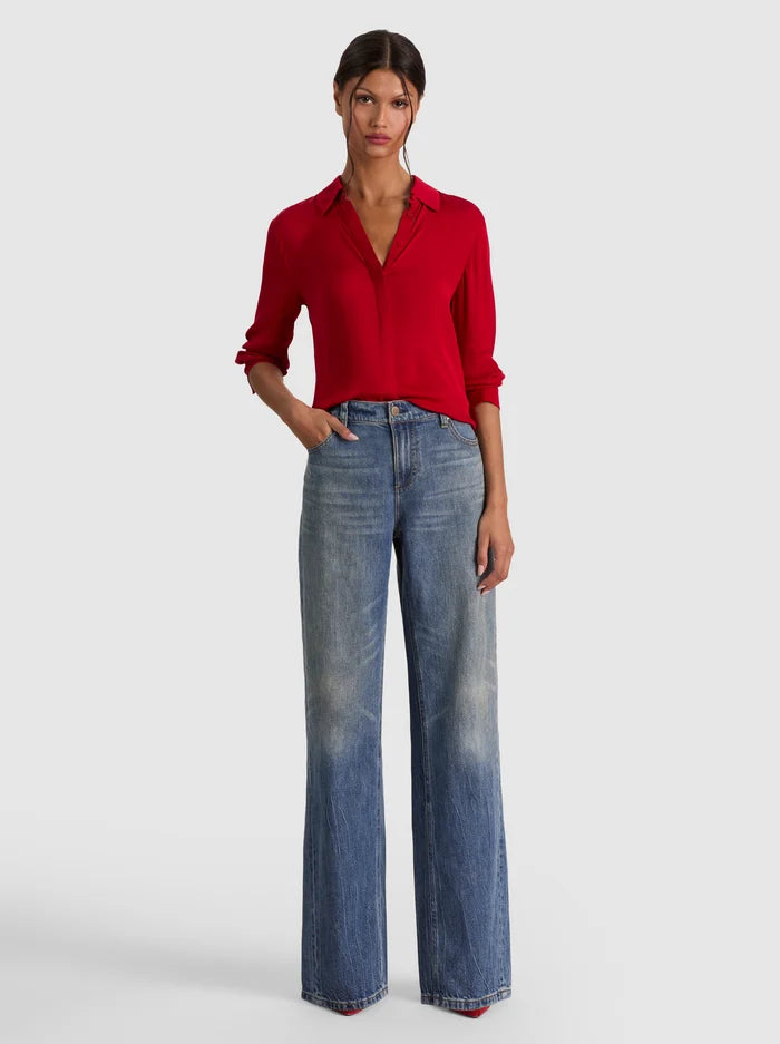 CHEMISIER EN SOIE WILLA-ALICE + OLIVIA