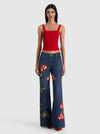 DEVIN SIDE PANEL TANK-HIBISCUS-ALICE + OLIVIA