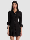 DEBORAH MINI SHIRT DRESS-Black-ALICE + OLIVIA