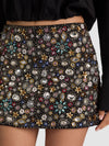 RUBI EMBELLISHED MINI SKIRT-BLACK/MULTI-ALICE + OLIVIA