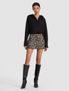 RUBI EMBELLISHED MINI SKIRT-BLACK/MULTI-ALICE + OLIVIA