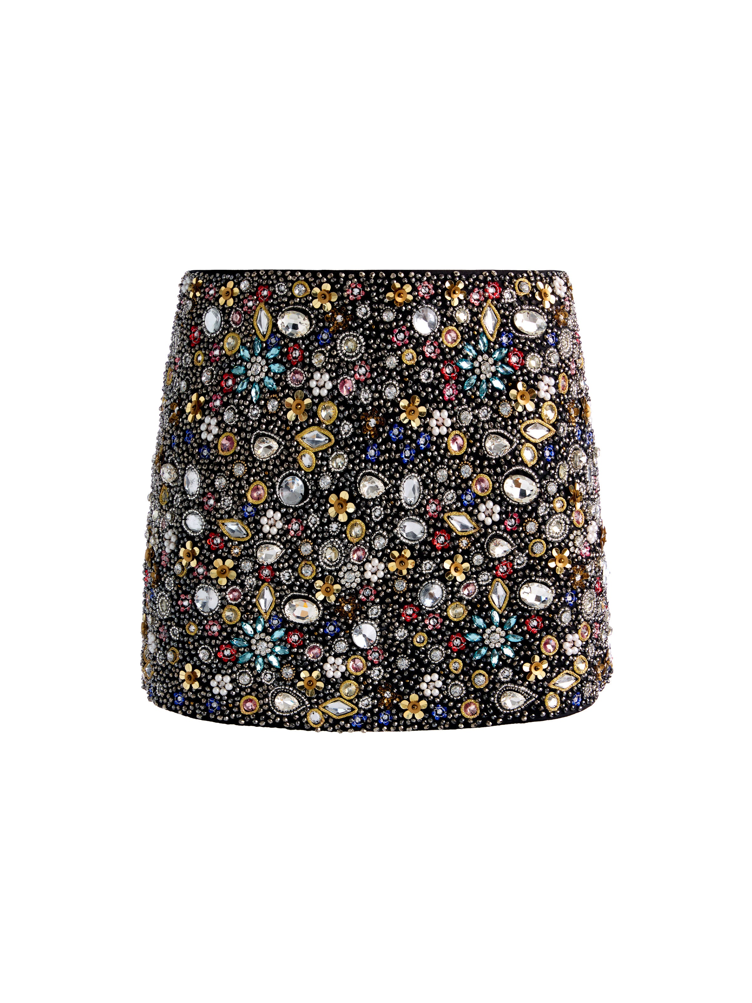 RUBI EMBELLISHED MINI SKIRT-BLACK/MULTI-ALICE + OLIVIA