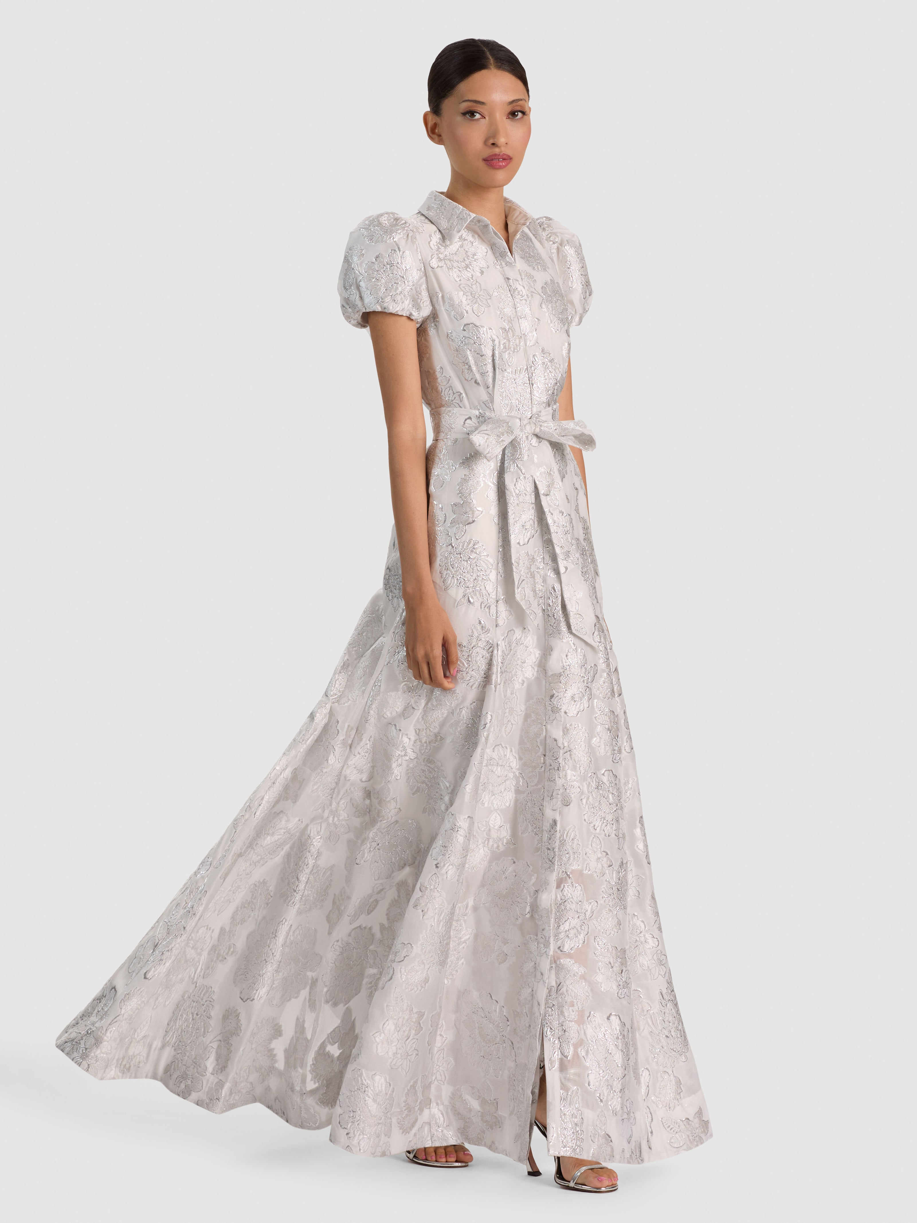HENRIETTA MAXI DRESS-SILVER-ALICE + OLIVIA