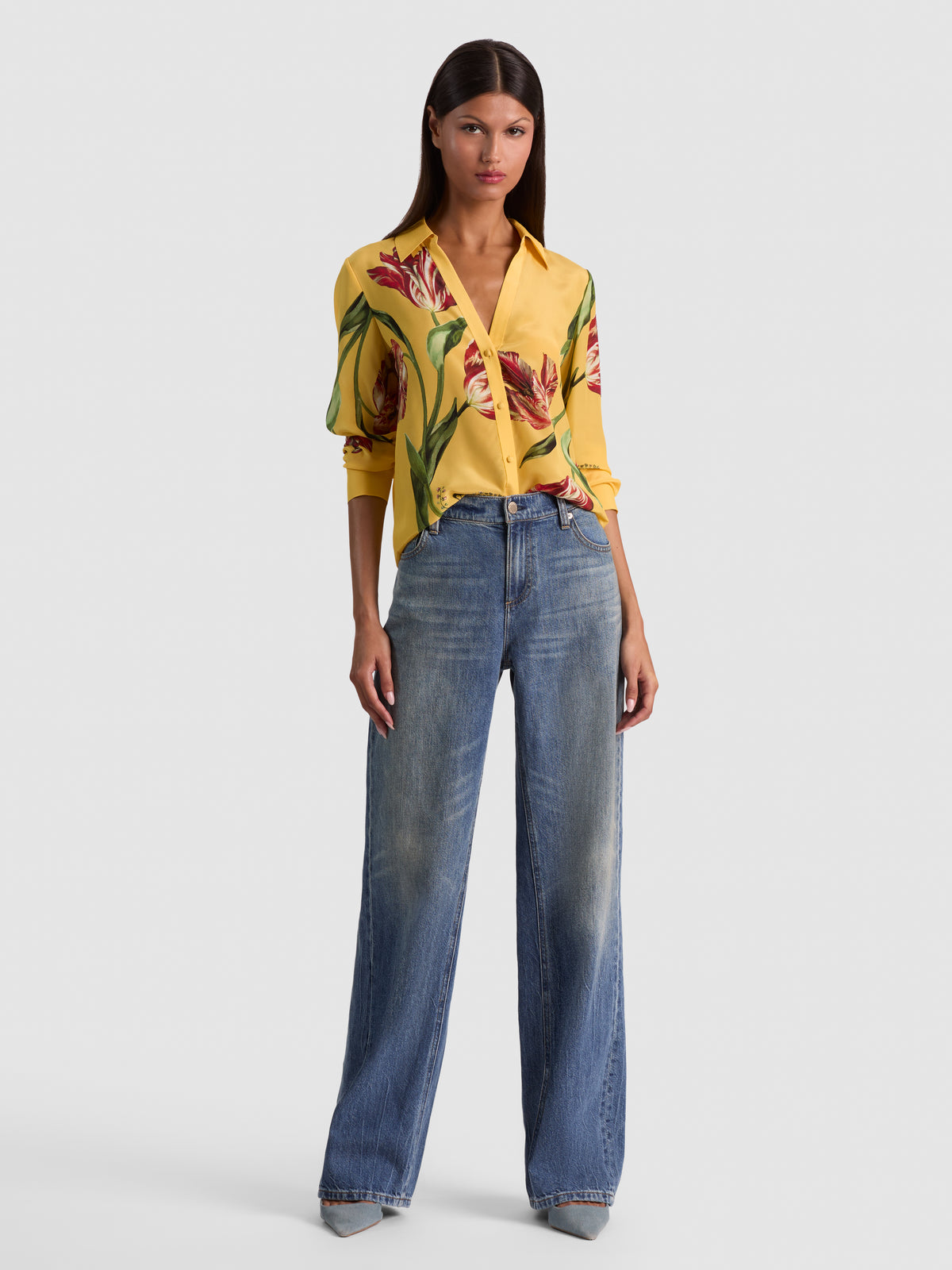 ELOISE SILK BLOUSE - SOFT TULIP TUSCANY